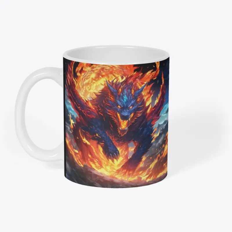 Flaming Dragon Wolf