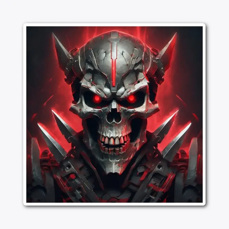 Red Eyed Metal Skull